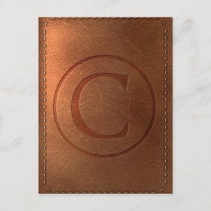 Alphabet cuir-bokstav C Vykort