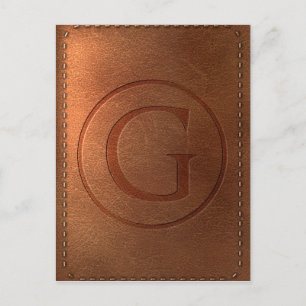 Alphabet cuir lettre G Vykort
