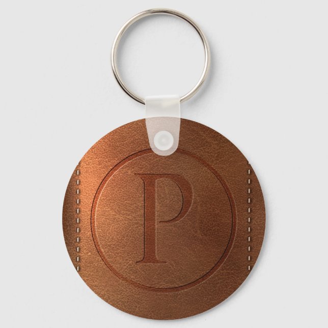 Alphabet cuir lettre P Nyckelring (Framsida)