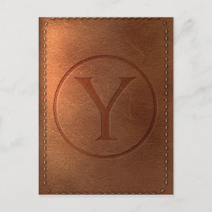 Alphabet cuir lettre Y Vykort
