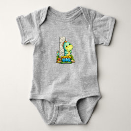 🦕✨ Alphabet Dino “I” Baby Jersey Bodysuit 👶💚 T Shirt