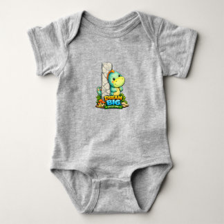 🦕✨ Alphabet Dino “I” Baby Jersey Bodysuit 👶💚 T Shirt