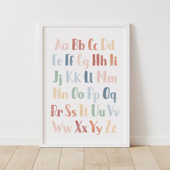 Alphabet för vattenfärg i regnbåge poster (Skapare uppladdad)