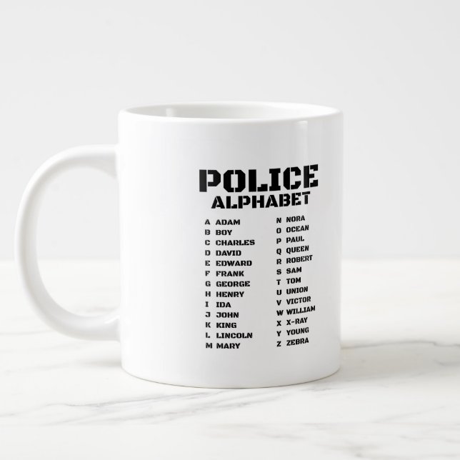 Alphabet från Adam till Zebra Jumbo Mugg (Vänster)