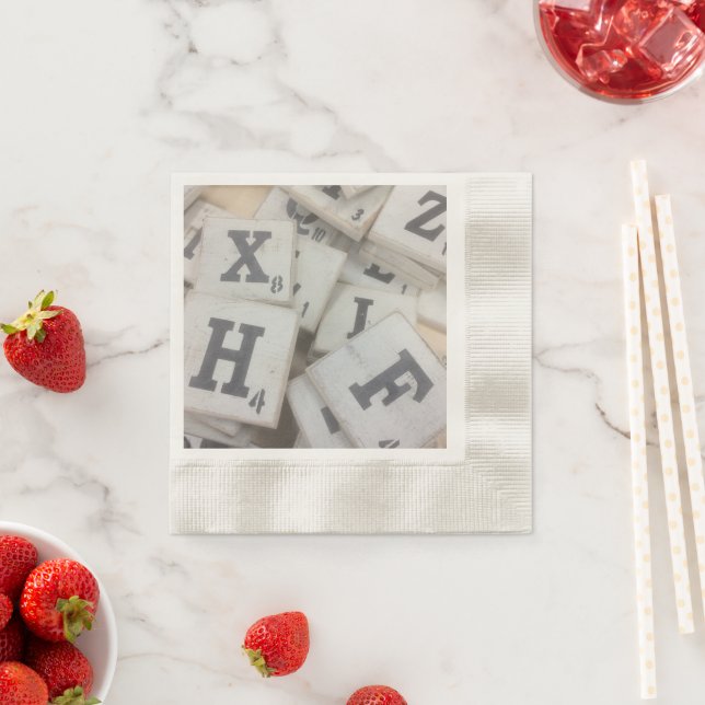 Alphabet Game Brev Tiles Pappersservett (Insitu)