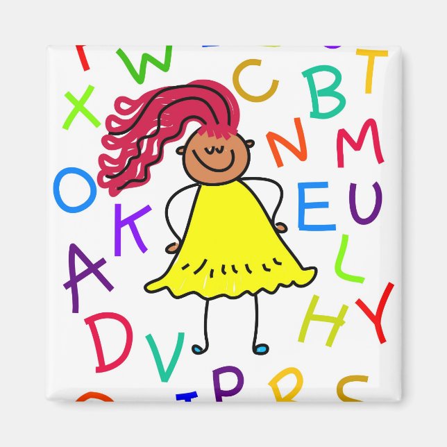 Alphabet Girl Magnet (Framsidan)