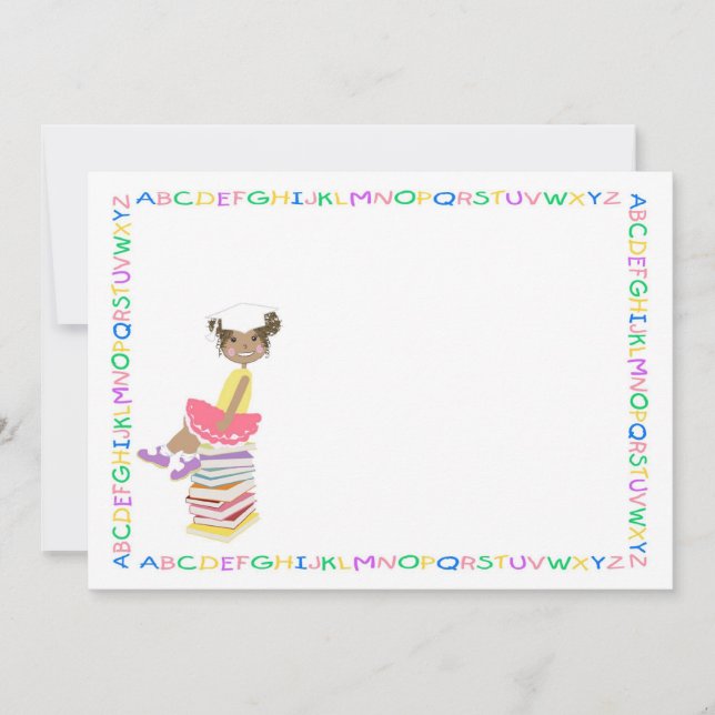 Alphabet Gräns Kindergarten eller Preschool Gradua Meddelande (Framsida)