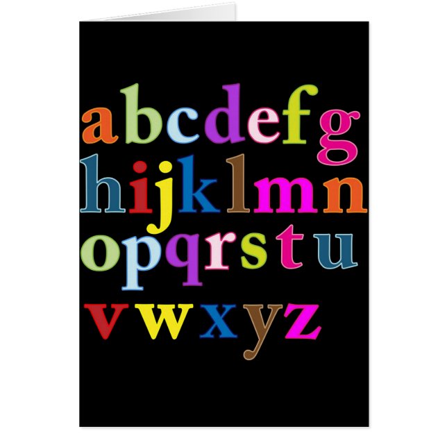 Alphabet Hälsningskort (Framsidan)