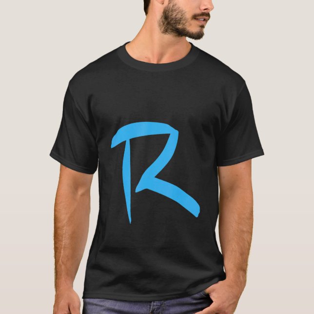 Alphabet Handskriftlig Brev R T Shirt (Framsida)