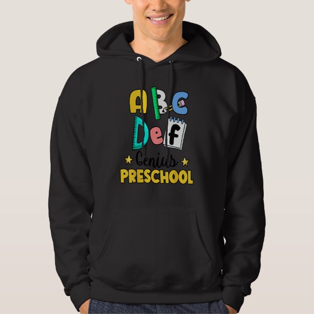 Alphabet Hi Back To School ABC Pre K Kindergarten  Hoodie (Framsida)