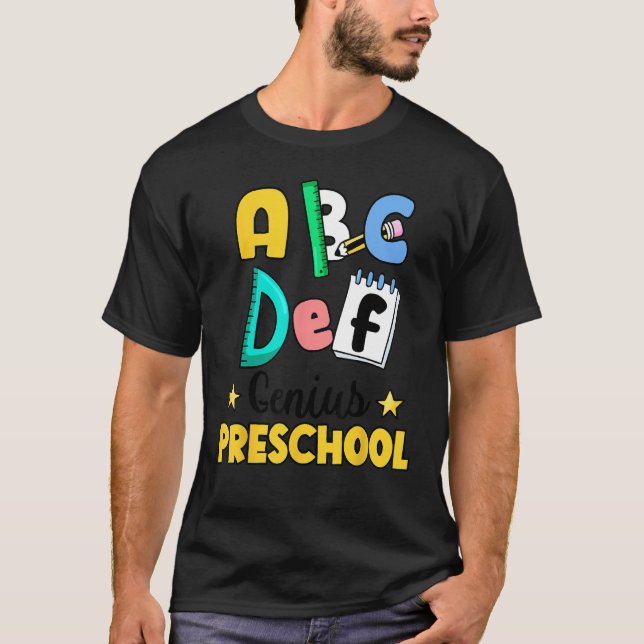Alphabet Hi Back To School ABC Pre K Kindergarten  T Shirt (Framsida)
