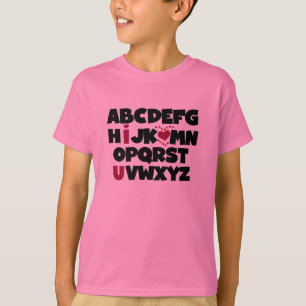 Alphabet I Kärlek U T Shirt