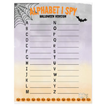 Alphabet I Spy - Halloween-version