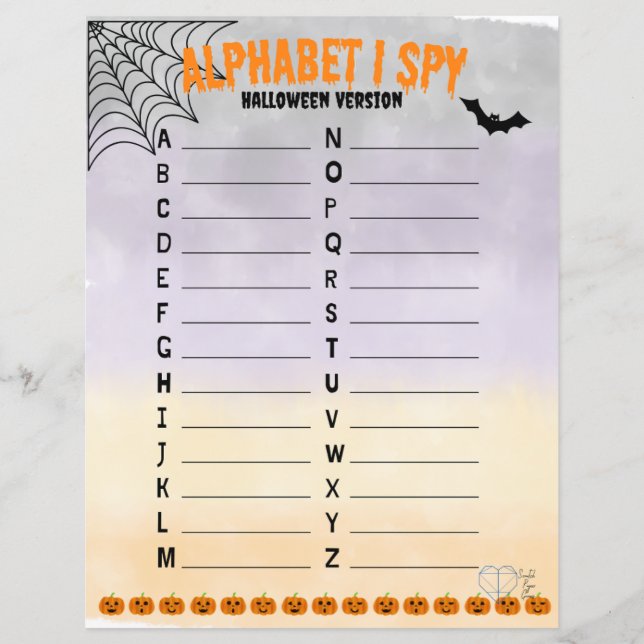 Alphabet I Spy - Halloween-version (Framsida)