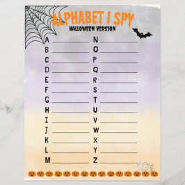Alphabet I Spy - Halloween-version