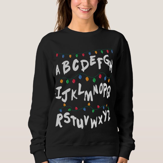 Alphabet jul Ljus Stranger T Shirt (Framsida)