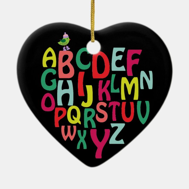 Alphabet Julgransprydnad Keramik (Baksidan)