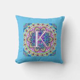 Alphabet K mandala Kudde