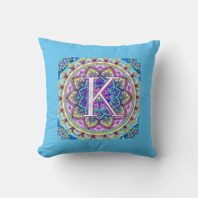 Alphabet K mandala Kudde (Framsida)