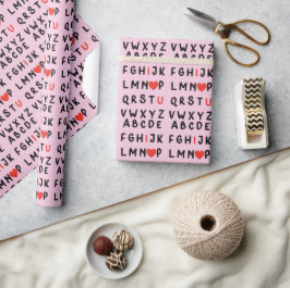 Alphabet Kärlek Presentpapper