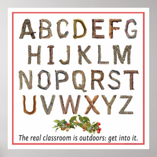 Alphabet-klassrum utomhus poster