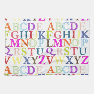 Alphabet Kökshandduk