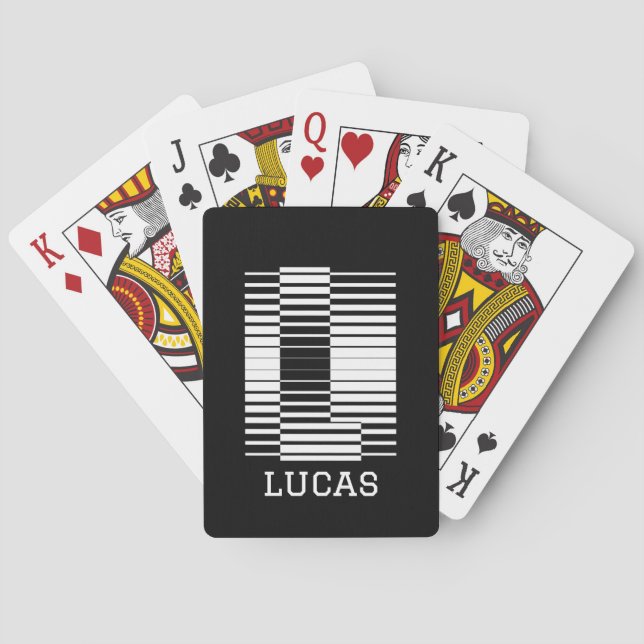 ALPHABET L- INITIAL L- BREV L PERSONLIG NAMN CASINOKORT (Baksidan)