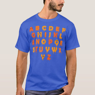 Alphabet Lazy Halloween Costume Cute Letters Teach T Shirt