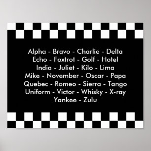 Alphabet Lesson Police Radio Poster