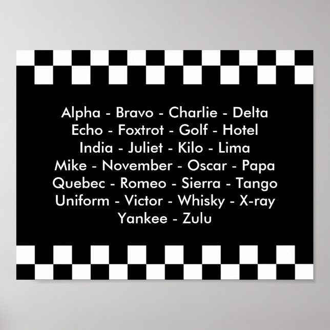 Alphabet Lesson Police Radio Poster (Framsidan)