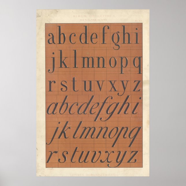 Alphabet (Lettres romaines) Poster (Framsidan)
