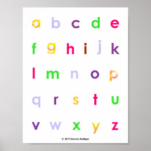 Alphabet Lower Fodral Brev Poster