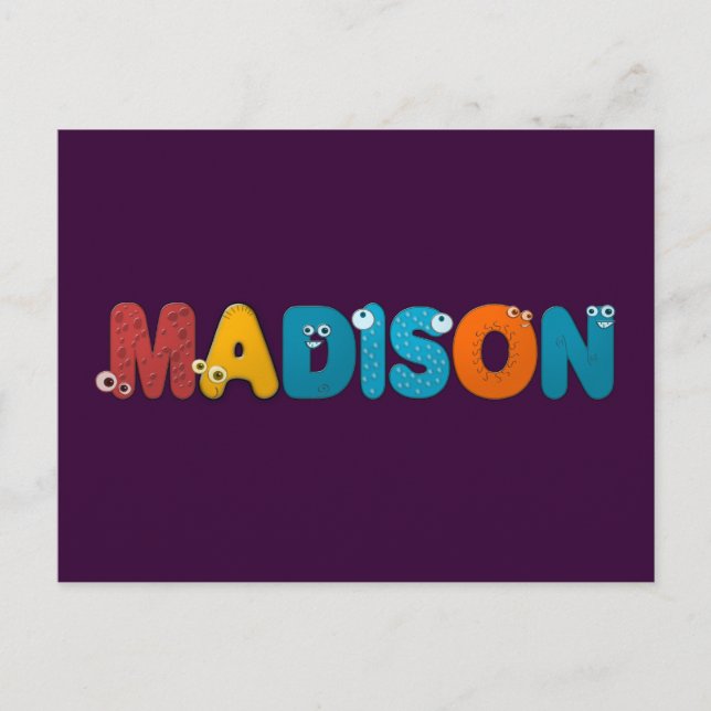 Alphabet Madison Vykort (Framsida)