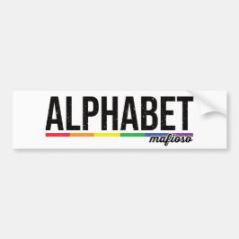 Alphabet Mafioso Rainbow LGBT Typography Bildekal
