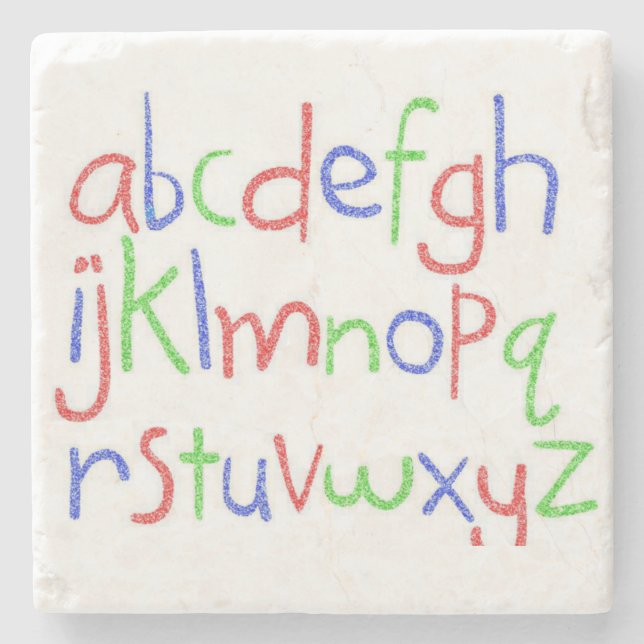 Alphabet Marble Stone Underlägg (Framsidan)