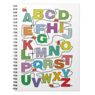 Alphabet Maze Puzzles Railroad Anteckningsbok