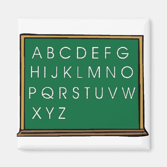 Alphabet med kontur magnet (Framsidan)