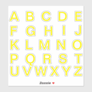 Alphabet Monogram Brev Initial Klistermärken