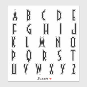 Alphabet Monogram Brev Initial Klistermärken