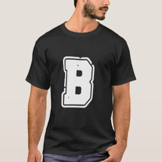 Alphabet Monogram Init i stressad Brev B T Shirt