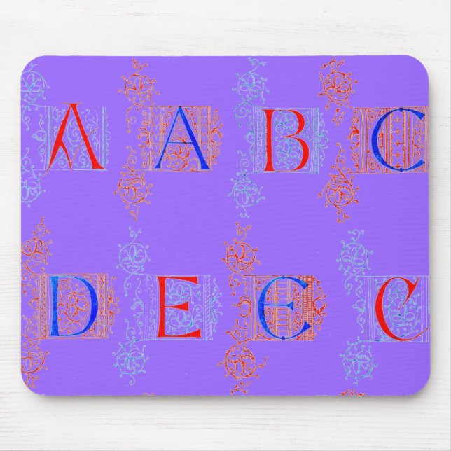 Alphabet Mouse Pad Musmatta (Framsidan)