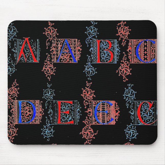 Alphabet Mouse Pad Musmatta (Framsidan)