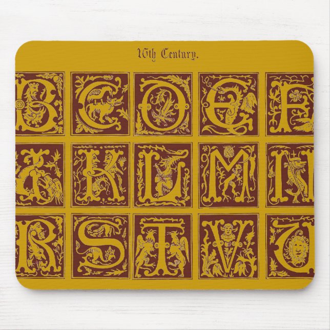 Alphabet Mouse Pad Musmatta (Framsidan)