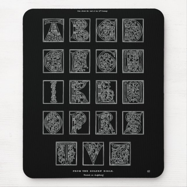 Alphabet Mouse Pad Musmatta (Framsidan)