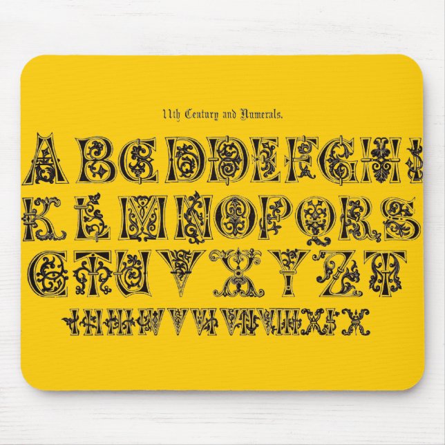 Alphabet Mouse Pad Musmatta (Framsidan)