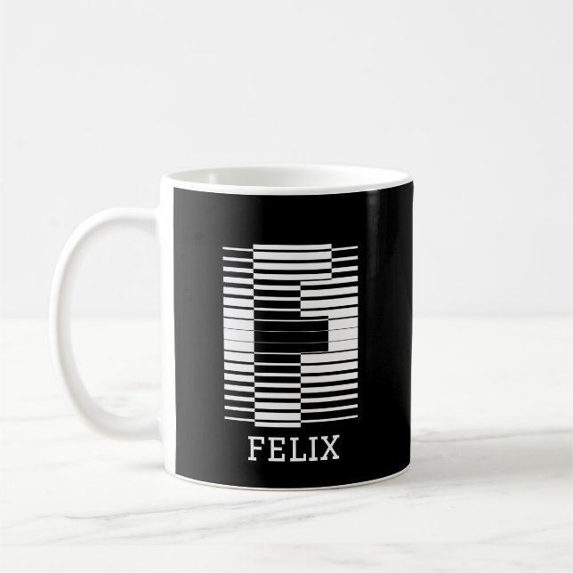 ALPHABET NAMN F - INITIAL F - PERSONLIG NAMN KAFFEMUGG (Vänster)