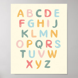 Alphabet Nursery Decor ABC-diagram Poster