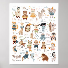 Alphabet Nursery Decor ABC-diagram Poster