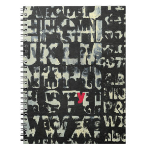 Alphabet Painting av Norman Wyatt Anteckningsbok Med Spiral