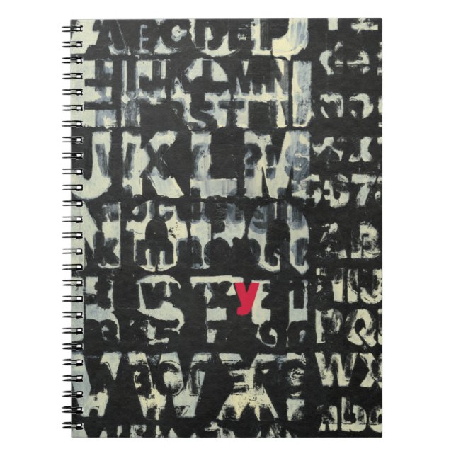 Alphabet Painting av Norman Wyatt Anteckningsbok Med Spiral (Framsidan)